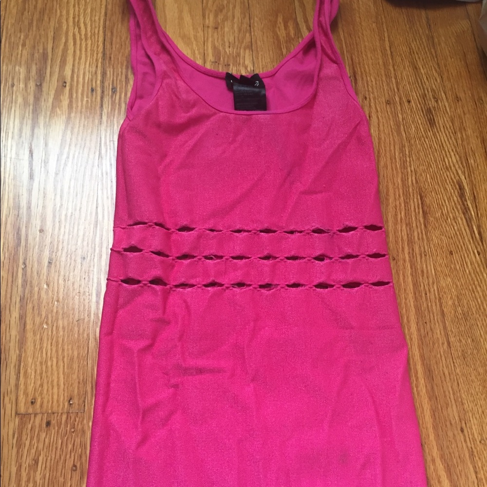 Hot pink bebe mini dress